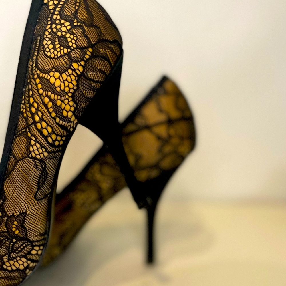 White House Black Market Lace Heels